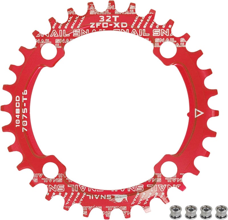 BESNIN Chainring 104 BCD Chainring 30T 32T 34T 36T 38T 40T 42T 44T 46T 48T 50T 52T Narrow Wide Tooth Round Chainring for 7/8/9/10/11/12 Speed MTB BMX Road Bike - Image 1